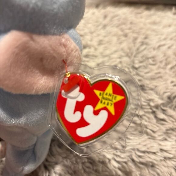 Ty Beanie Babies Peanut The Elephant - Light Blue - Picture 4 of 5